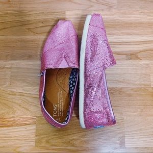 Pink Glitter Toms